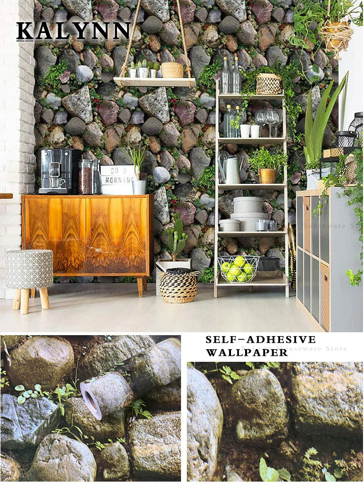 Brick Wallpaper Peel Stick Self-adhesive Wall Paper Grey Contact Pape Qme KL009085 10mx45cm