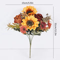 Simulated Flowers Autumn Sunflowers Sunflowers Wedding Home Fake Flowers Simulated Bouquet Qme Yellow coffee