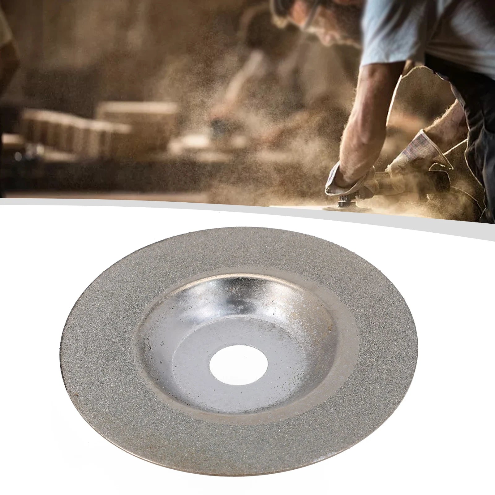 4 Inch 60 Grit Diamond Abrasive Disc Cutting Disc Wheel Diamond Abrasive Disc Grinder Blade Rotary Grinding Tool Hole 16mm Qme Default Title