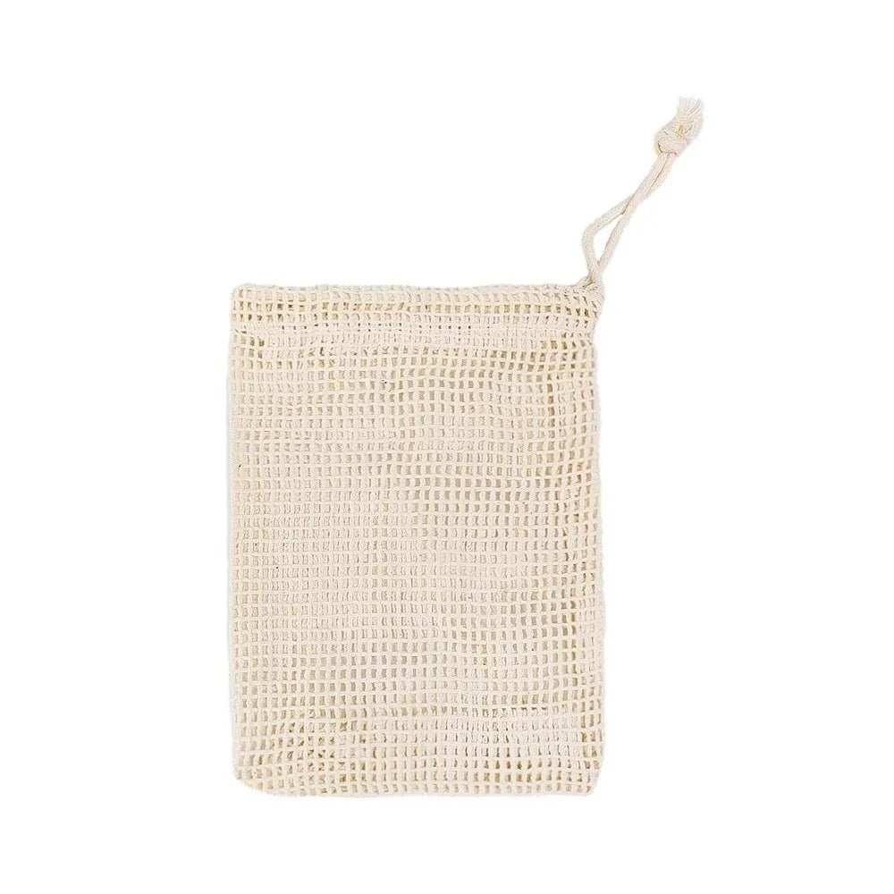 Eco Friendly Handmade Soap Foam Bag Portable Reusable Daily Body Facial Washing Tool Ideal for Travel & Home Mesh Soap Bag Use Qme Beige