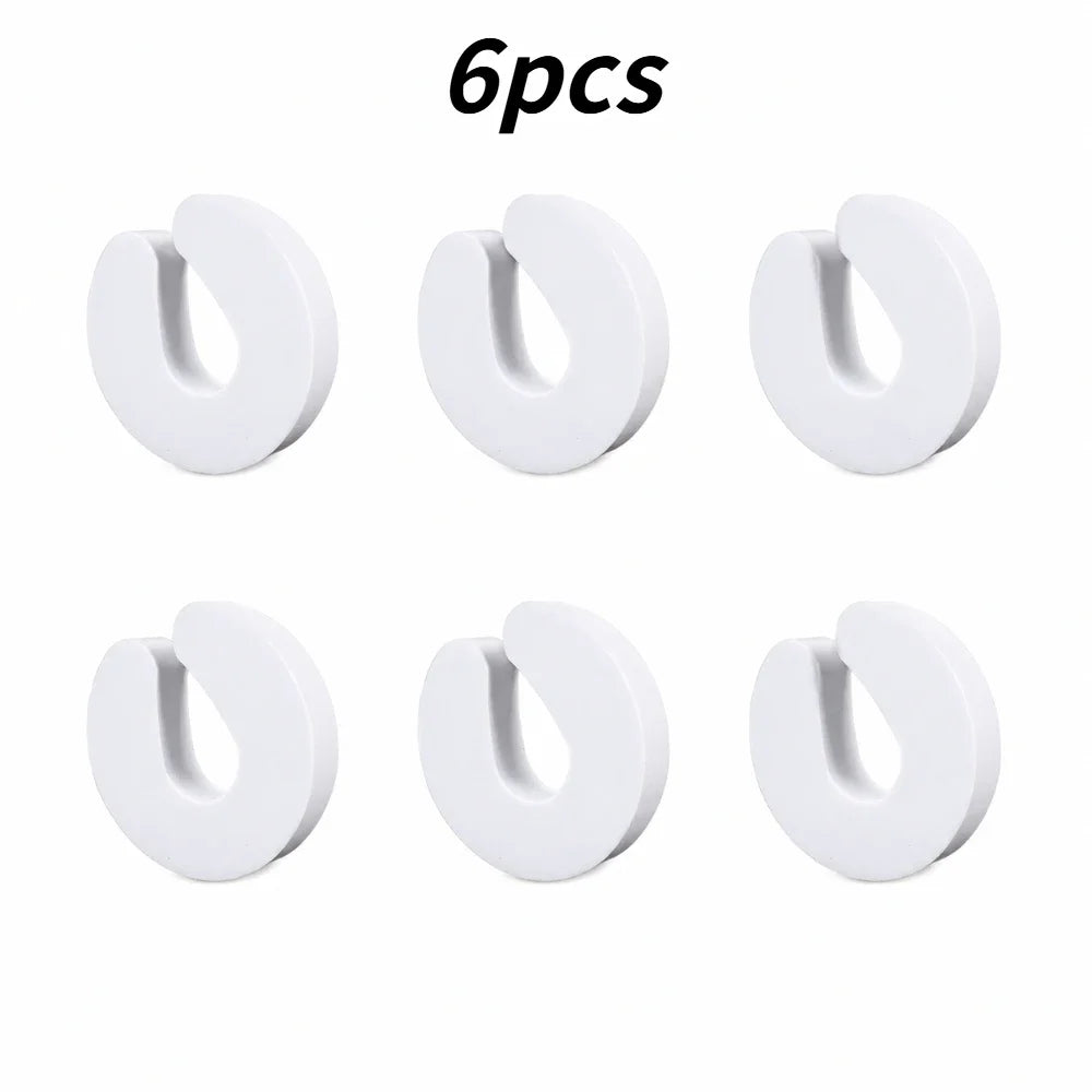 Practical Door Stopper Clip 2/4/6Pcs Soft Foam Finger Protector Anti-pinch Hardware for Home Kitchen and Bedroom Doors Qme white 6pcs