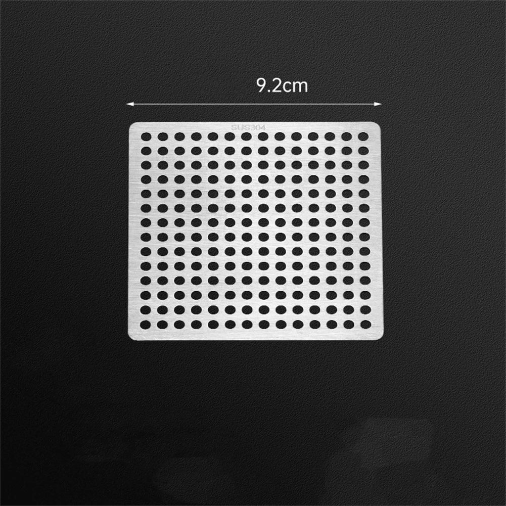 Square Drain Cover Stainless Steel Bathroom Shower Sink Strainer Drain Hair Filter Cover Bathroom Kitchen Sink Drain Protector Qme 9.2CM