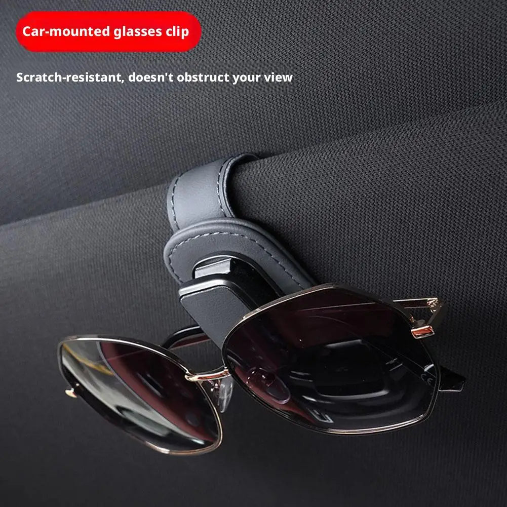 Car Eyeglass Storage Clip Ticket Sunglass Holder Visor Sun Sunglasses Qme