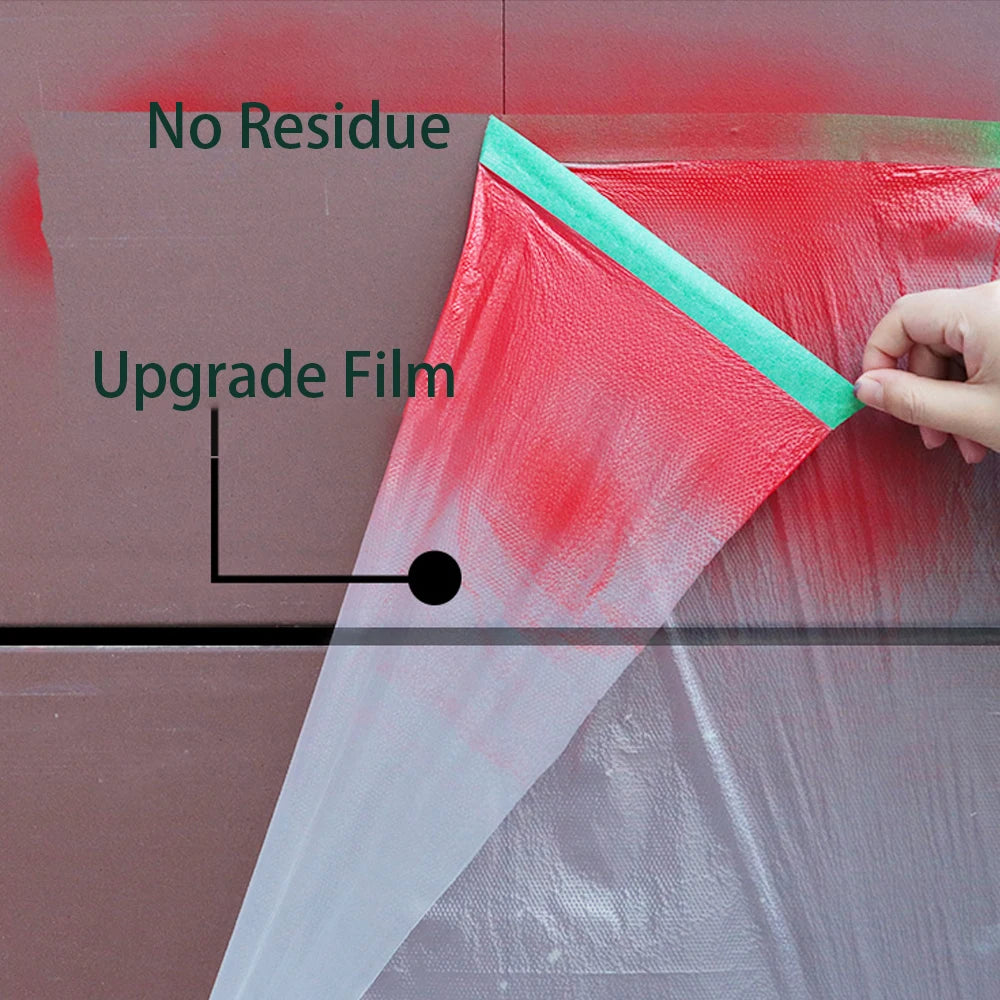 Outer Wall Paint Protection Film Decoration Paint Masking Film High Viscosity Adhesive Furniture Car Spray Paint Protector Qme