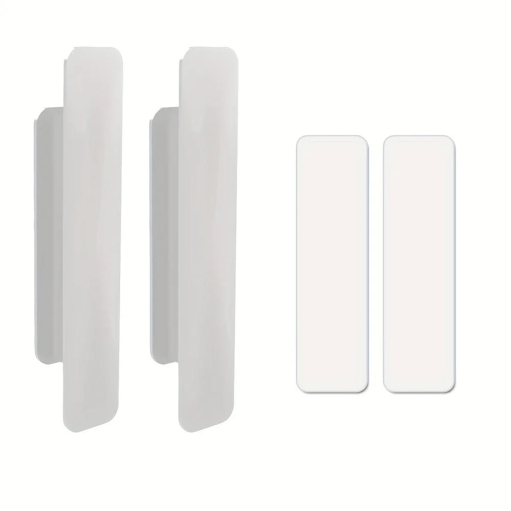 Two self-adhesive door handles, no need for punching, multifunctional handle, adhesive cabinet handle Qme 2pcs White