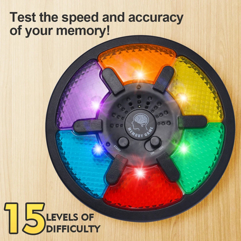 Memory Game Machine Handheld Electronic Memory Game with Light and Sound Puzzle Creative Interactive Game Toy Memory Training Qme