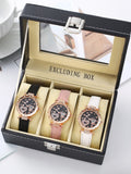 Glam Shiny Crystal Love Heart Dial Ladies Dress Watch Multipack Daily Accessory For Girls Qme Other