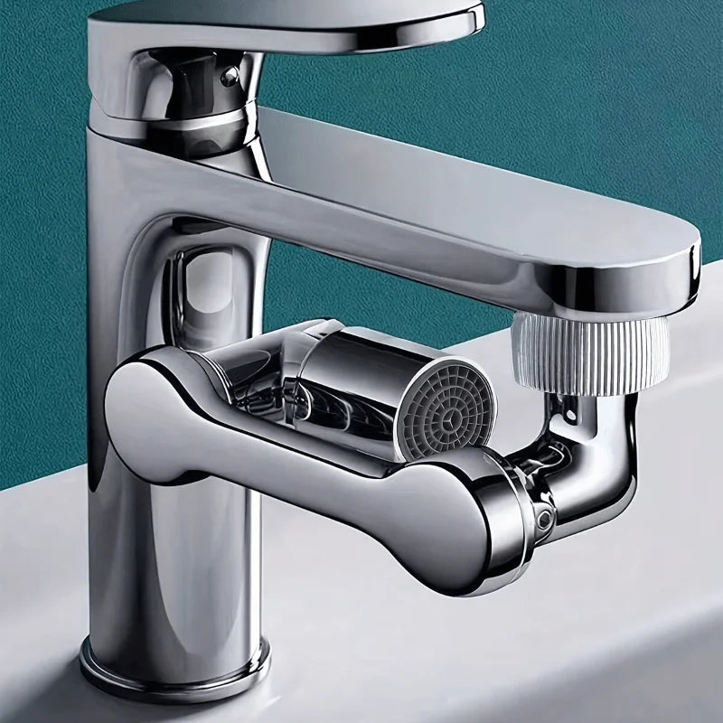1080 ° Rotating Aerator, Robot Arm, Anti Splash Sink Nozzle for Bathroom and Kitchen Sink, Water Saving Accessory Qme