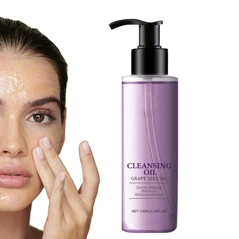 Facial Cleansing Oil Non-greasy Cleanser Moisturizing Grape Makeup Qme