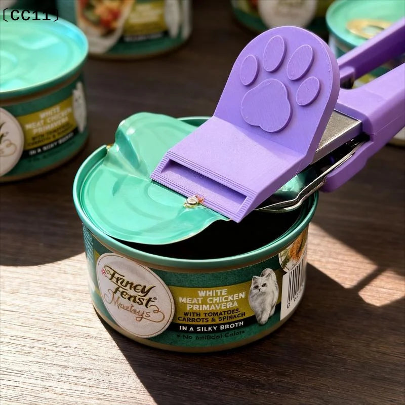 Cat Food Can Opener Pet Cog Bottle Portable Non-slip Easy Grip Qme