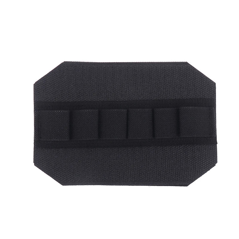 Portable Bag Insert Elastic Holder Loop Panel Hook Organizers Pouch Qme 6 holes Black