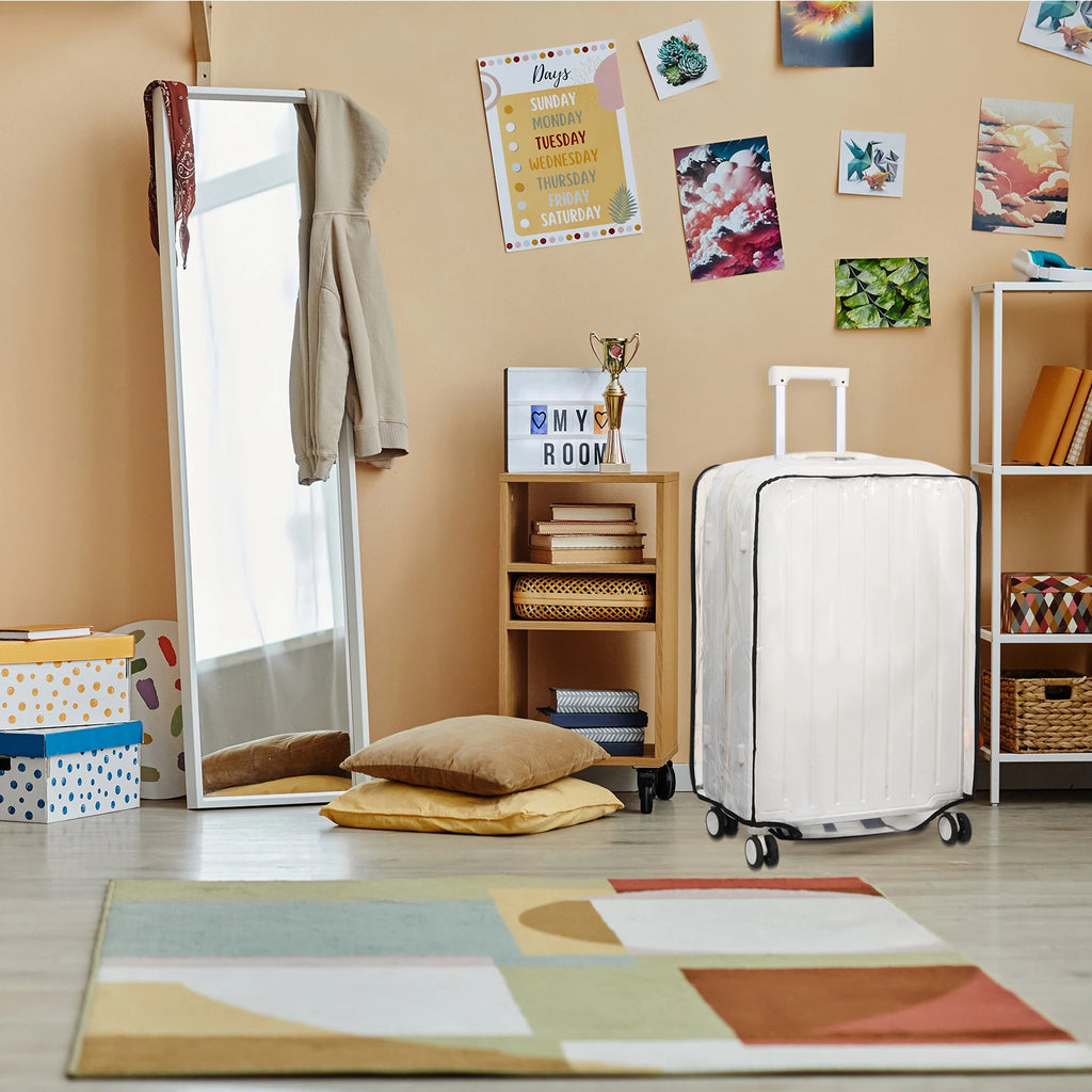 3Pcs Suitcase Cover Protectors PVC Luggage Cover For Suitcases 20/24/28 Inch Transparent Clear Suitcase Cover For Wheeled Trolle Qme
