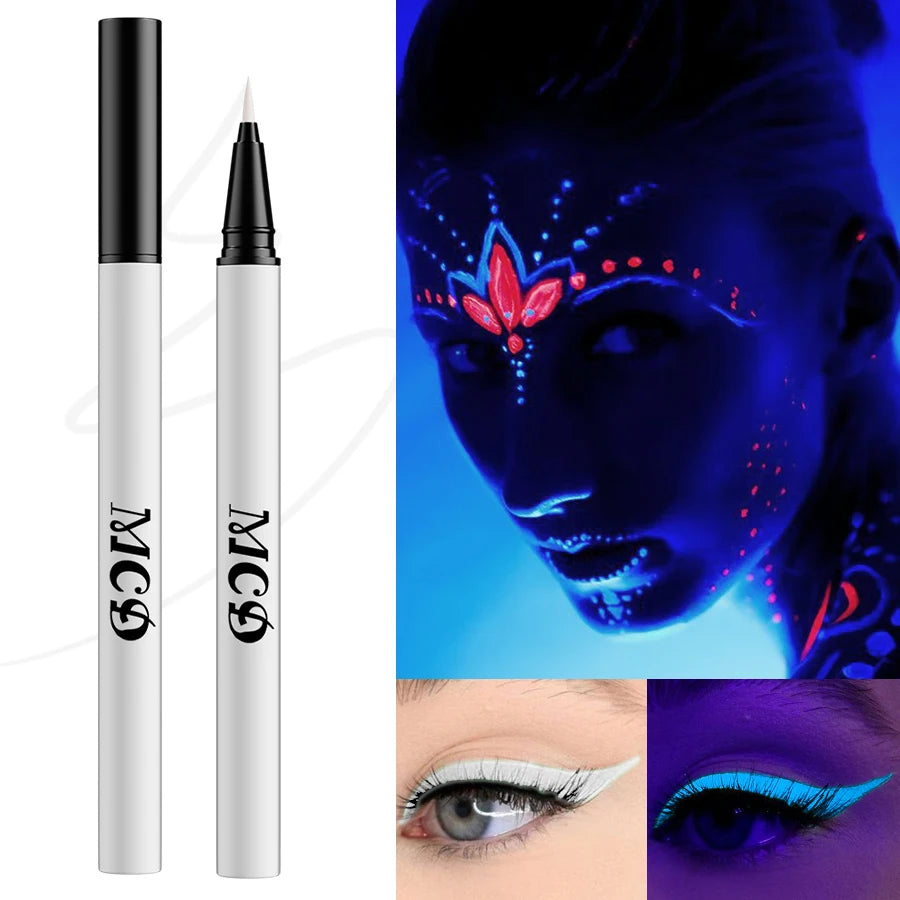 8 Colors Face Body Painting UV Light Neon Paint Art Makeup Blue Green Qme 06