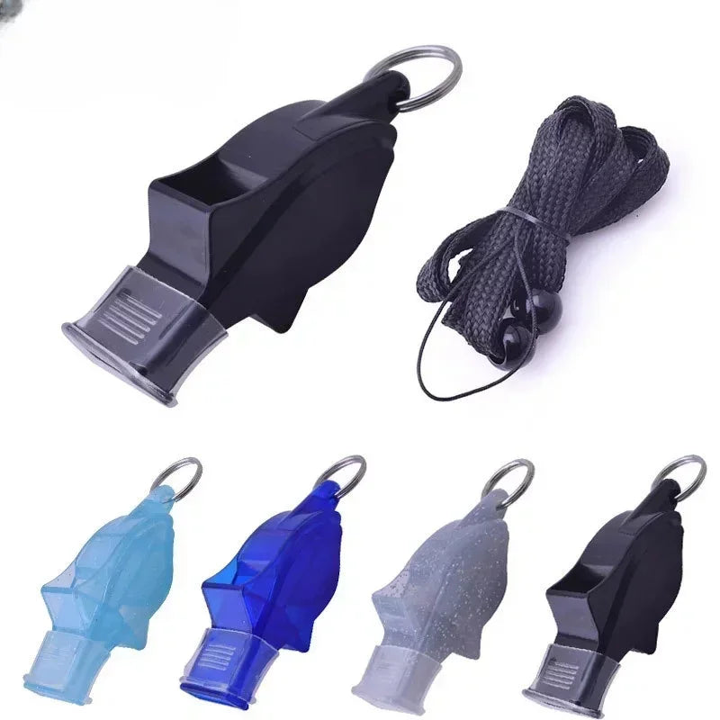 High quality, Seedless Plastic Whistle, Big Sound, Sports Like, outdoor Sport, Professional Soccer Basketball Referee Whistle Qme Light blue