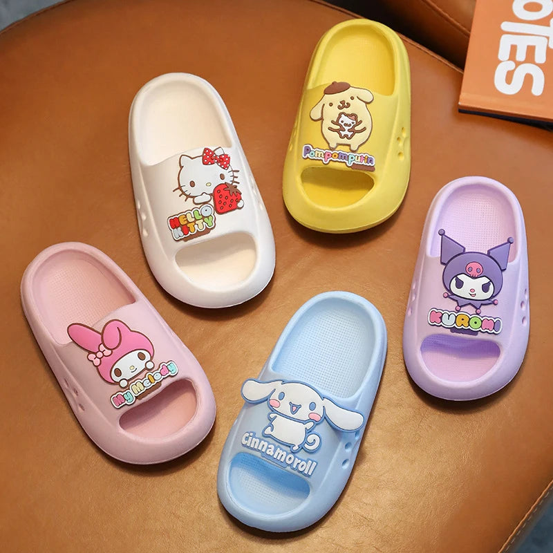 Hello Kitty Kuromi Cartoon Slippers Cute, Non-Slip, Soft-Soled Slippers Indoor and Bathroom Slippers Qme