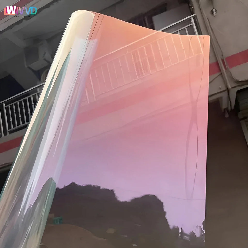 Solar Tint Film Ghost Rose Red Chameleon VLT78% Windscreen Foils Car Front Rear Window Tint Windshield Protection Qme