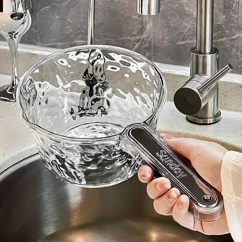 Extra Thick Water Scoop Kitchen Household Plastic Long Handle Large Qme