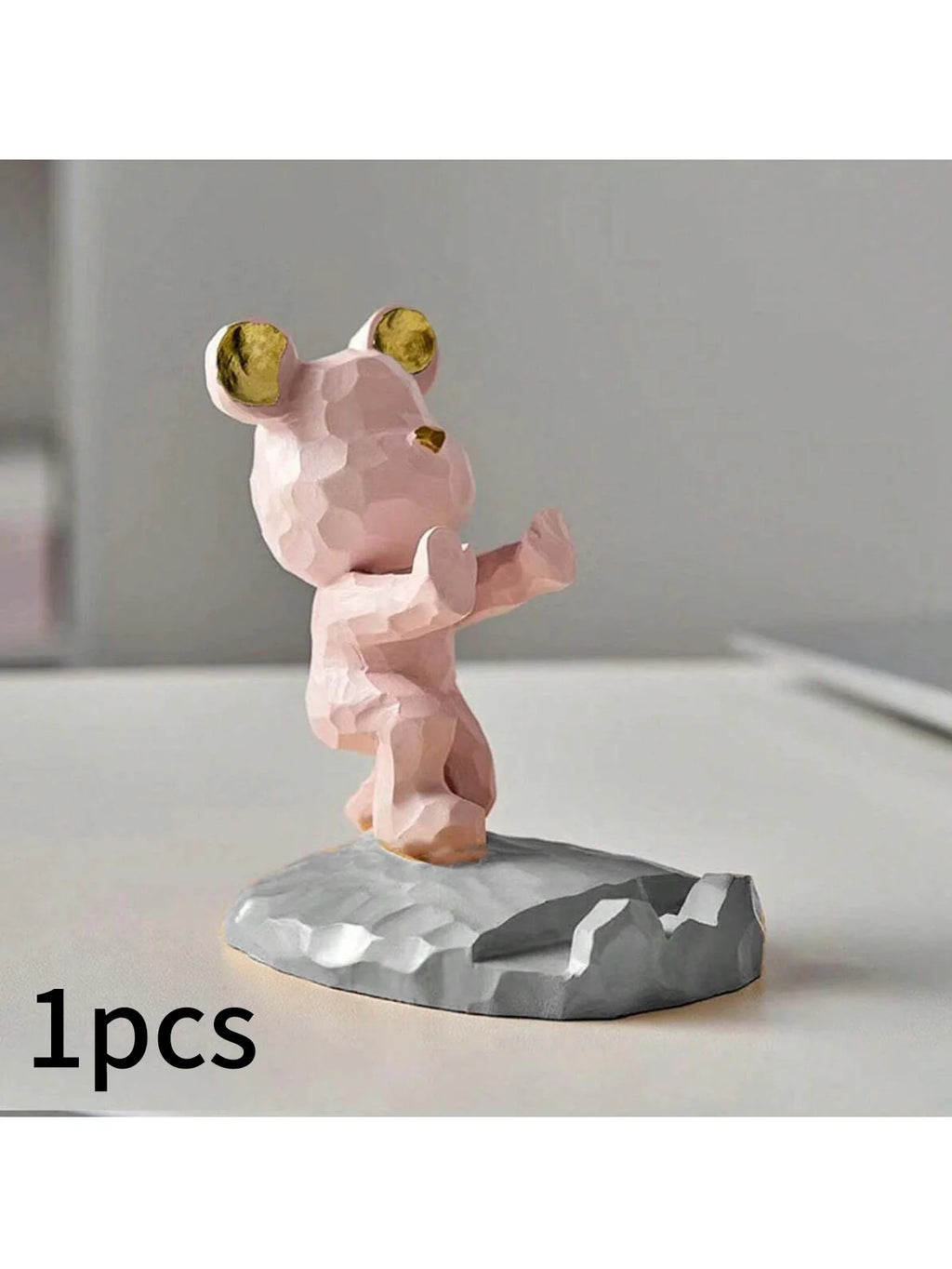 Creative Cartoon Bear Phone Stand Lazy Person's Tablet Holder Qme Pink