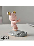 Creative Cartoon Bear Phone Stand Lazy Person's Tablet Holder Qme Pink