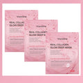 Overnight Collagen Real Deep Mask Supplement Collagen Hydrating Mask Elasticity Improvement Pore Minimizing Firming Lifting Mask Qme 3pc