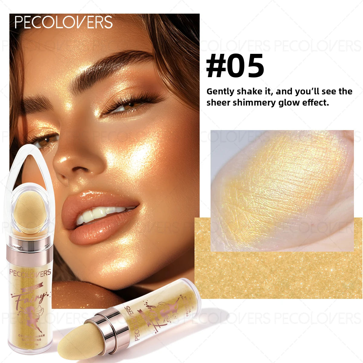 1PC Multifunctional Glitter Powder, Highlighter for Face, Body and Eyes, Brightening Glitter Powder,Suitable for Holiday Makeup Qme 05