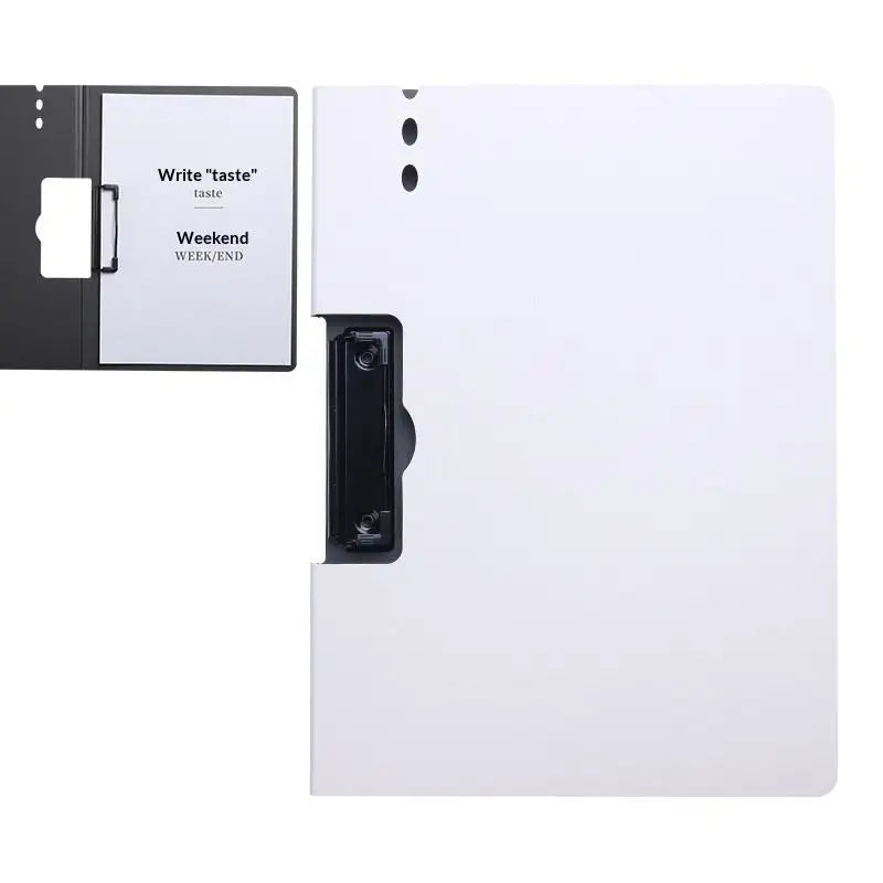 A4 File Folder Cover Document Organizer Clipboard Business School Qme White