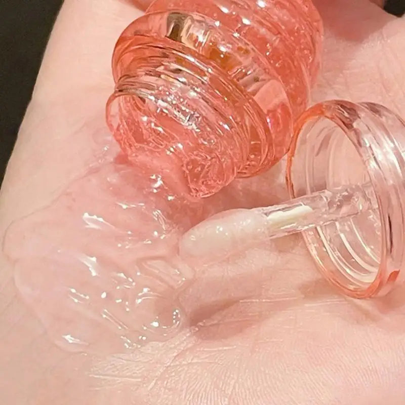 Lovely Honey Pot Lip Oil Lip Gloss Lip Balm Hydrating Lip Balm For Lip Care Moisturizing Clear Lip Oil Liquid Lipstick Qme