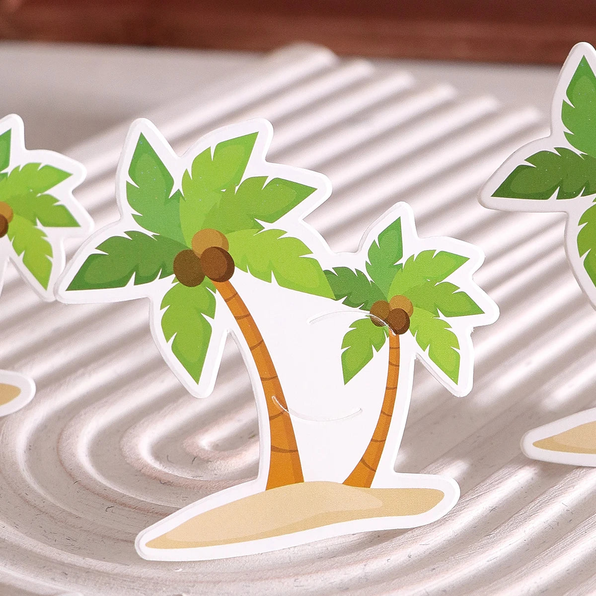 20 Pieces/Pack, Candy-Shaped Decoration Cards in the Shape of Coconut Trees, Paper Greeting Cards and Coconut Tree-Shaped Decorations Qme