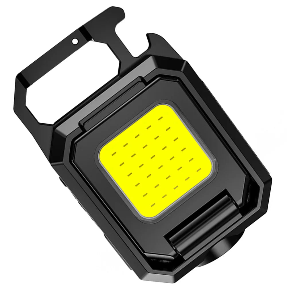 XPE Mini Keychain Light 1000LM COB LED Pocket Flashlight 800mAh Type-C USB Rechargeable IPX4 Waterproof Portable Outdoor Tool Qme