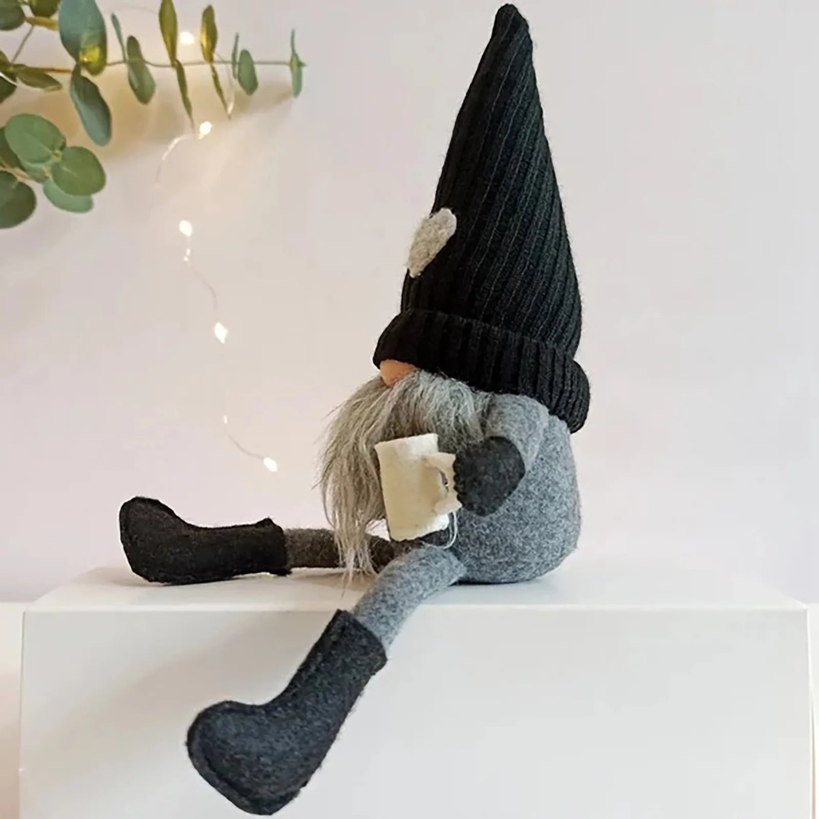 Fabric Colorblocking Faceless Gnome Ornament Tiered Tray Farmhouses Doll Decoration Home Desktop Cabinet Ornaments Party Gifts Qme