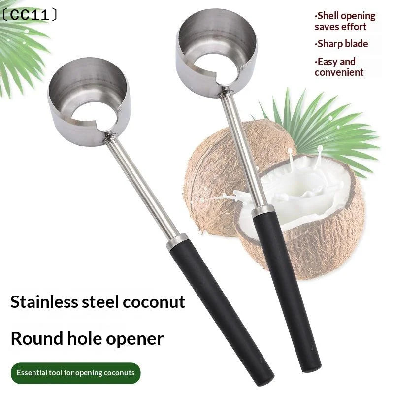 Durable Coconut Opener Tool Stainless Steel Hole Maker Puncher Meat Qme