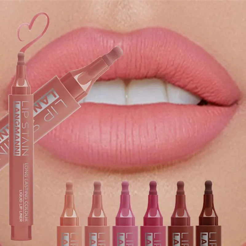 1PC Liquid Matte6-Color Lipliner Pencil Waterproof Plumping Stain Lipstick Natural Lip Liner Outline Lip Contour Makeup Cosmetic Qme