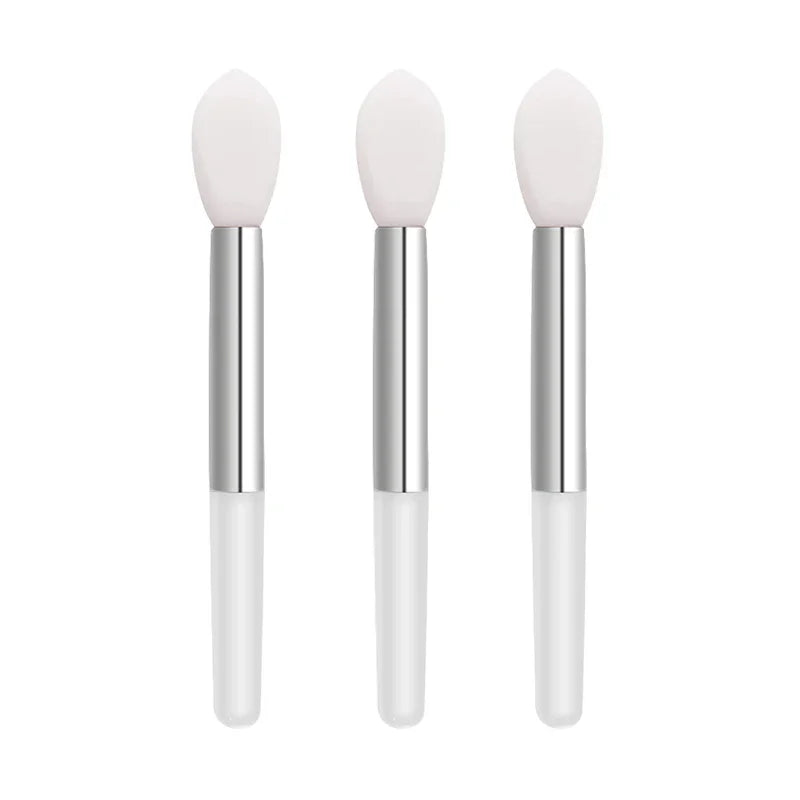 3/10PC Portable Silicone Lip Brush With Cover Soft Multifunctional Lip Balm Applicator Lipstick Lipgloss Makeup BrushesWholesale Qme 3pcs-3