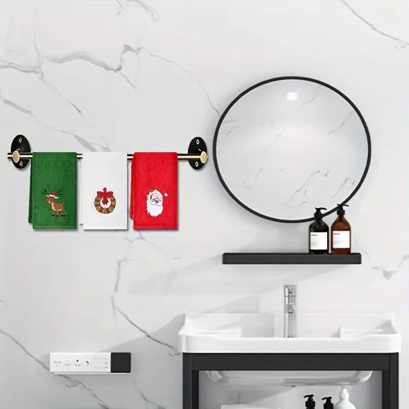 3pcsChristmas towels and bath towels, Christmas red towel and bath towel set, Merry Christmas bathroom supplies, Christmas gifts Qme