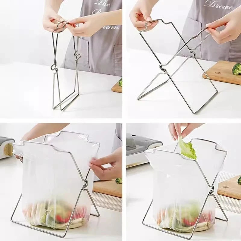 Multifunctional Outdoor Household Garbage Rack Foldable Kitchen Qme