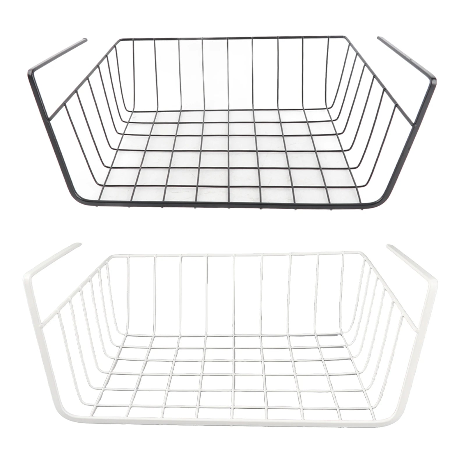 Under Shelf Wire Basket Fine Crafted Under Shelf Storage Basket Large Capacity All Metal for Pantry for Bookshelf for Office Qme