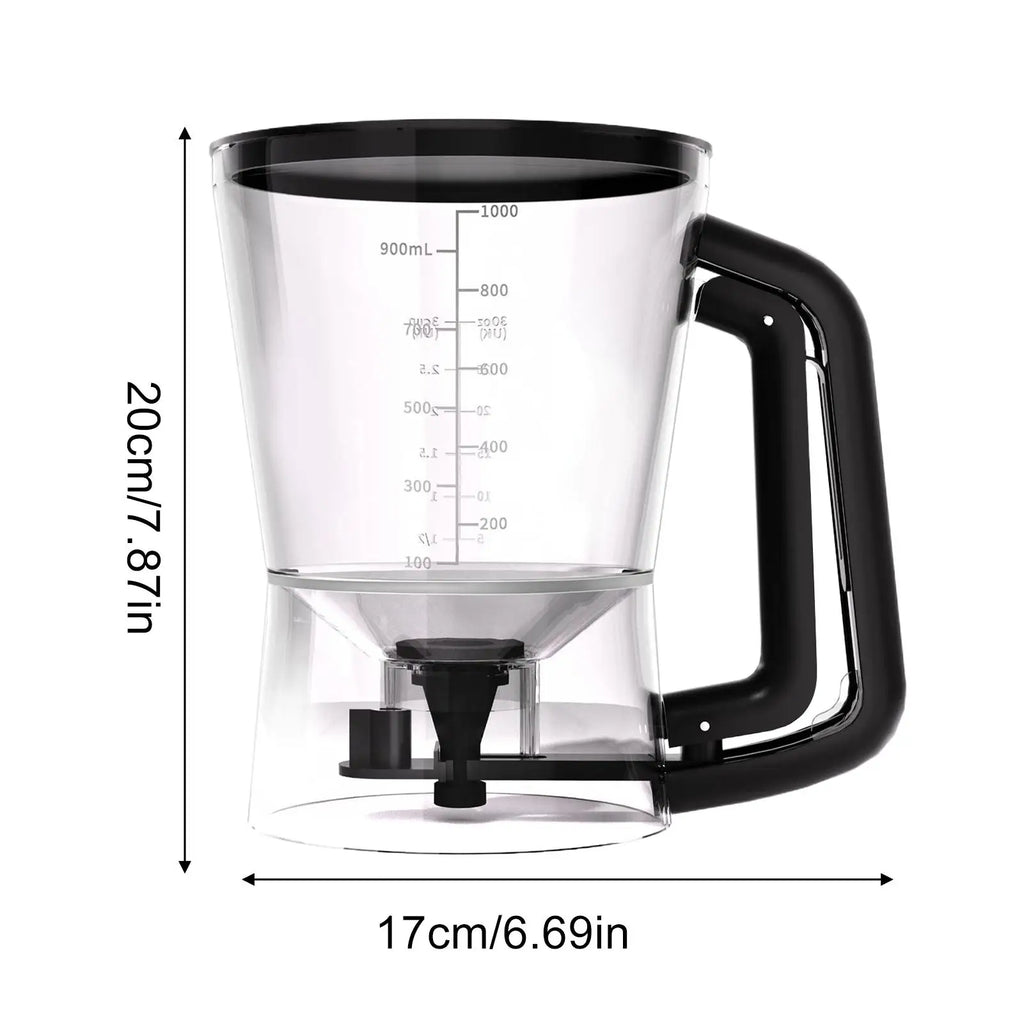 Pancake Dispenser For Batter 1L Funnel Shape Pourer Cupcake Batter Dispenser For Kitchen Cooking Baking Cupcake Sauce Syrup Oil Qme