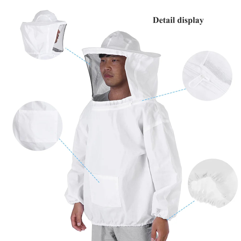Beekeeping Protective Suit Full Body Beekeeper Jacket Clothing Bee Keeping Safety Gear Protective Equipment Qme