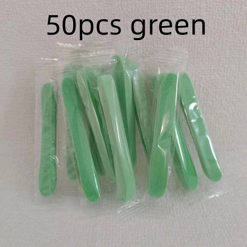 Compressed Face Wash Sponge Kit Ultra Soft Reusable Travel Friendly Perfect for Cleansing Makeup Removal Mask Application Qme 50pcs green