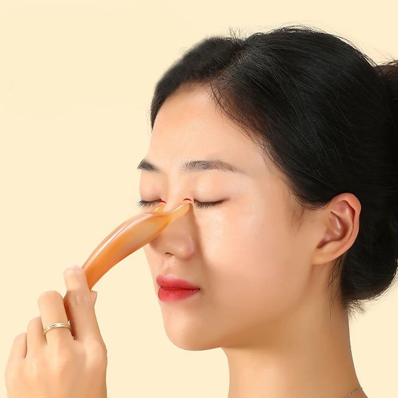 Multifunctional Resin Face Lifting Scraping Massage Nose Y-shape Qme