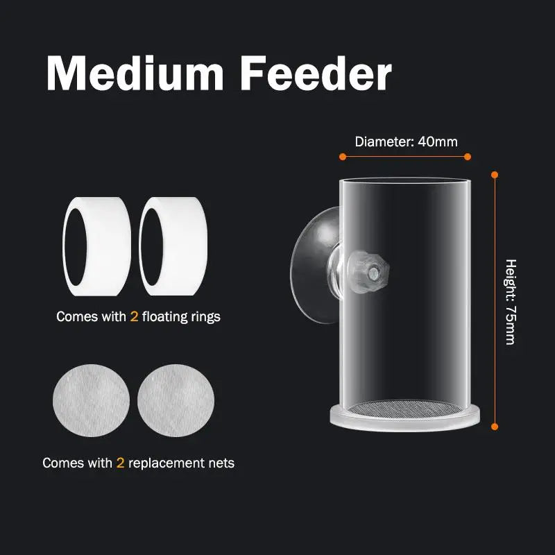 Food Feeder Fish Tank Aquarium Accessories Transparent Arcylic Qme Medium