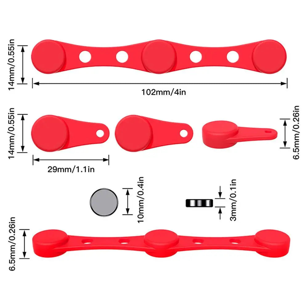 Air Fryer Magnets for Parchment Paper Air Fryer Parchment Paper Silicone Magnetic Buckle High-Temperature Resistant Airfryer Qme Red