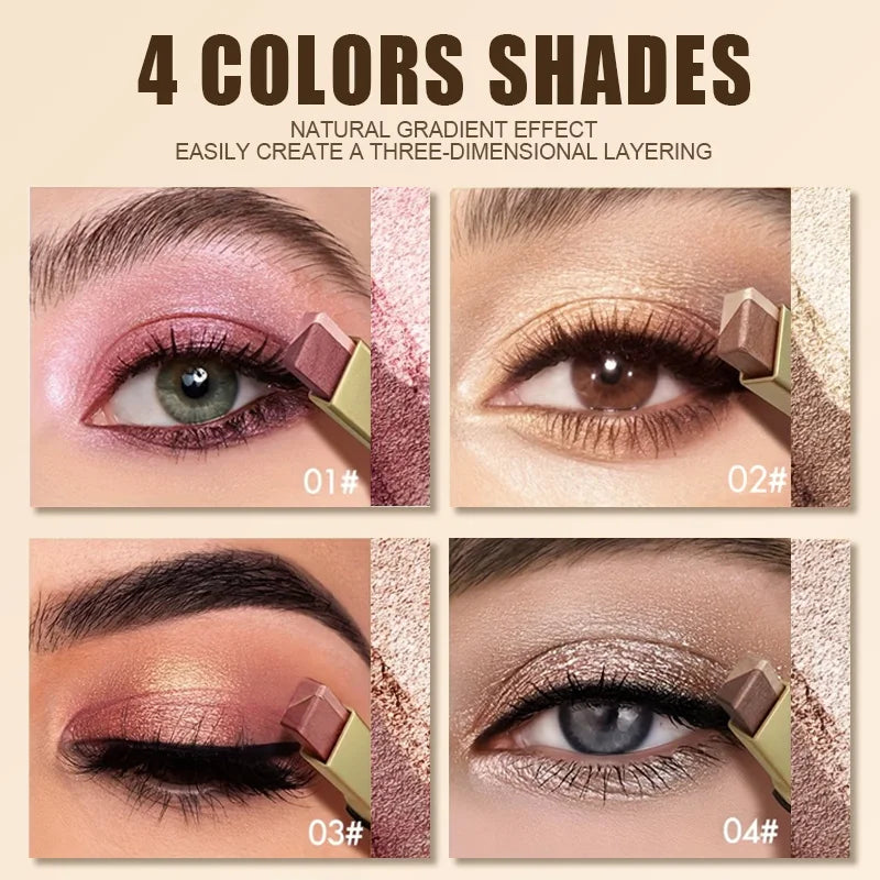 Double Eye Shadow Stick Naturally Tinged Not Easy Mottle Off Makeup Qme