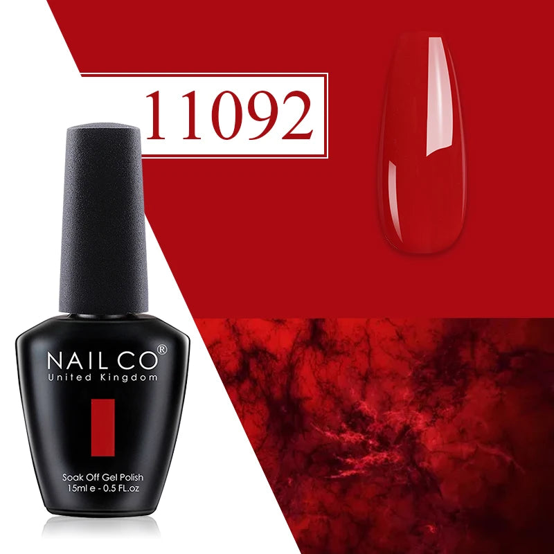 Nailco Jelly Gel Nail Polish Transparent Varnishes 44 Colors Red Pink