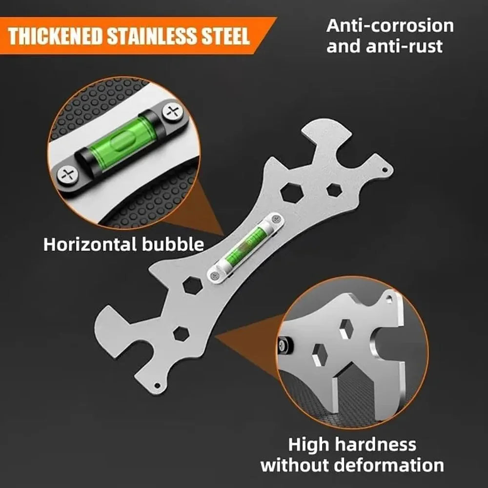 Multifunctional Wrench Bend Angle Leveling Wrench Shower Faucet Universal Repair Wrench Bathroom Maintenance and Installation Qme
