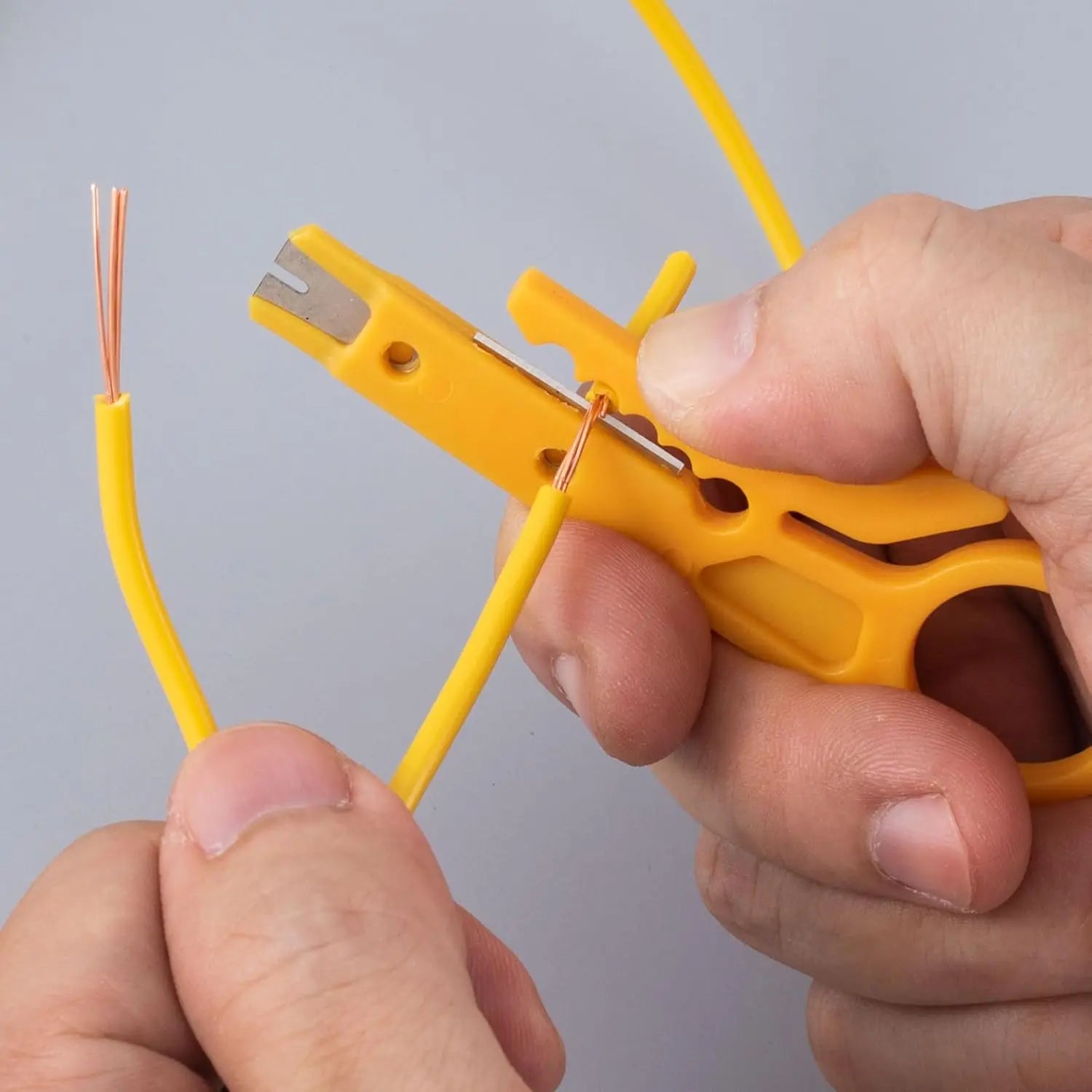 10pcs Wire Stripper with Secure Finger Loop, Cable Stripper Cutter Tool, Wire Punch Down Tool for Diameter 5-6.2mm Cables Wires Qme