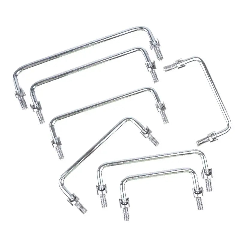 Drawer Handle Carbon Steel Folding U Shaped Mechanical Doorway Door Pulls Cabinet Furniture Handle Hardware Parts Industrial Qme