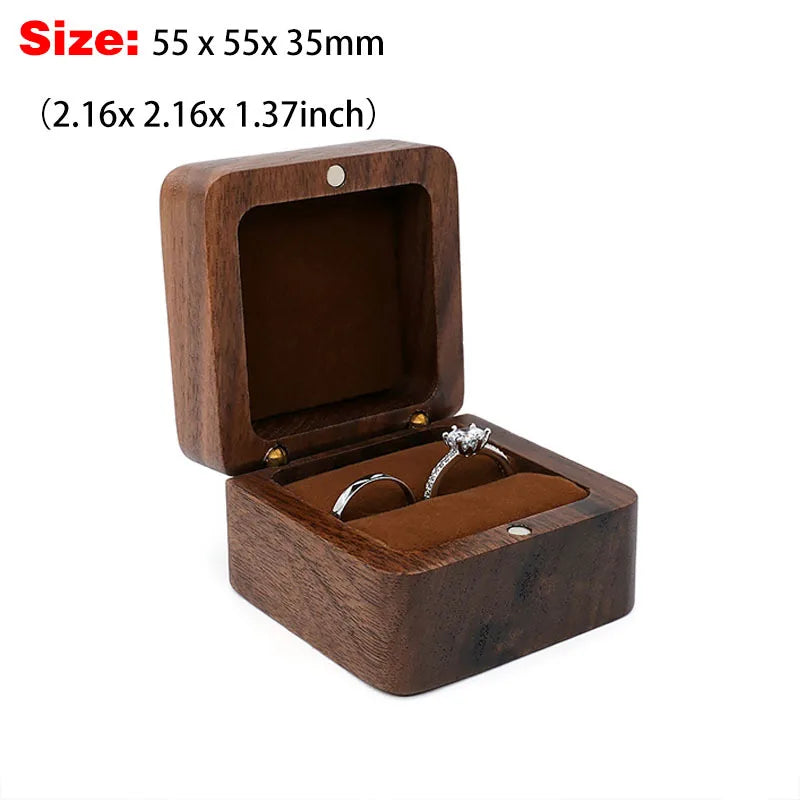 Premium Solid Wood Jewelry Organizer Black Walnut Display Earrings