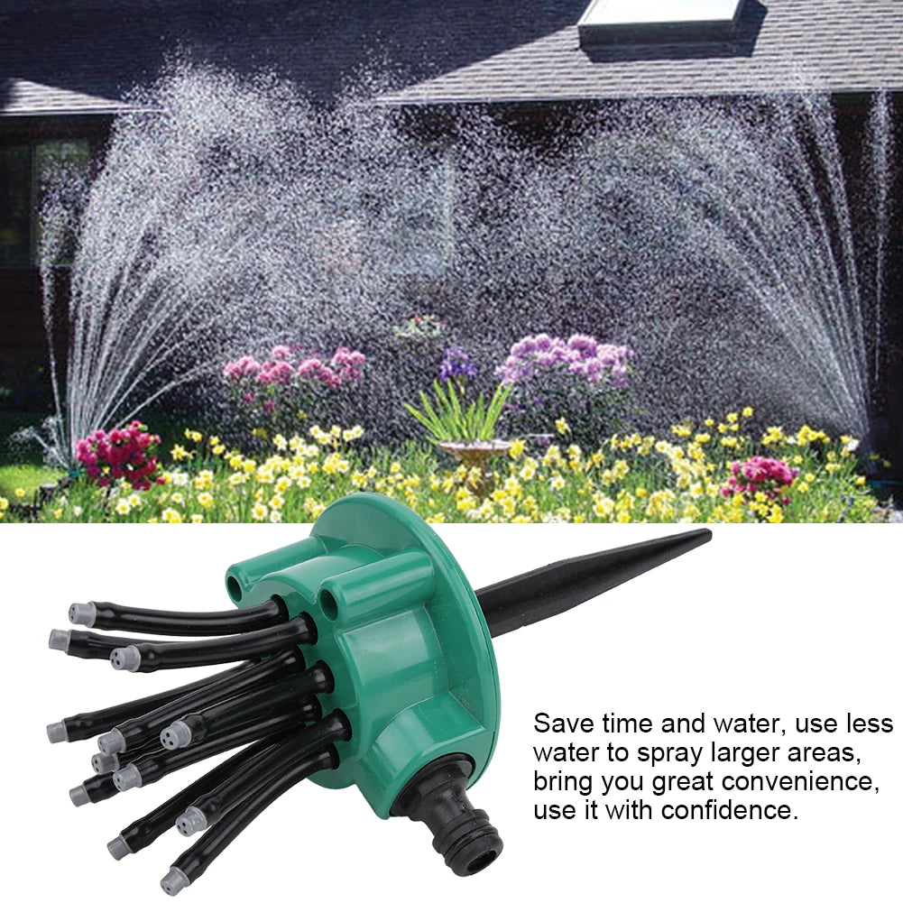 360 Degree Rotating Garden Sprinkler Multi Head Automatic Irrigation Sprayer Nozzle Lawn Watering System Garden Supplies Qme
