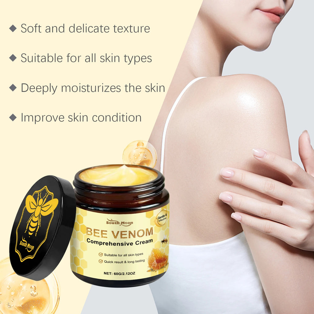 Bee Venom Skin Moisturizer Nourish Dryness Skin Anti Cellulite Firming Brightening Smoothing Body & Face Care Creams Non-Greasy Qme